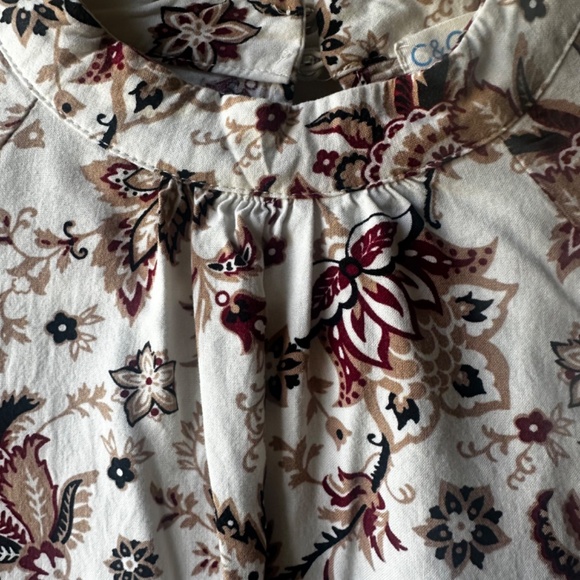 Women's  C&C California paisley, Mao collar, long  sleeves, blouse. Size S. - Picture 4 of 15